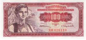 Jugoslawien p69 100 Dinara 1955